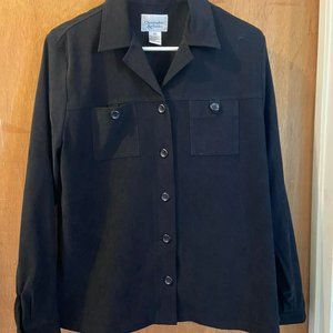🐻 Size Medium - Christopher & Banks - Soft Black Dress Jacket